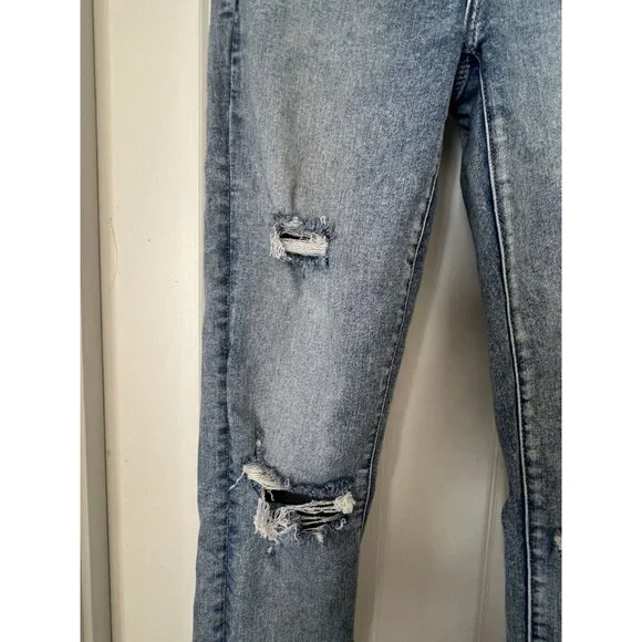 American Eagle Women's Distressed Light Wash High Rise Stretch Jegging 4 X long - Picture 5 of 15